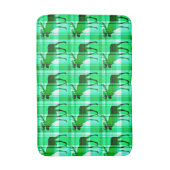 Rustieke groene plaid eland memory foam badmat (Voorkant Verticaal)