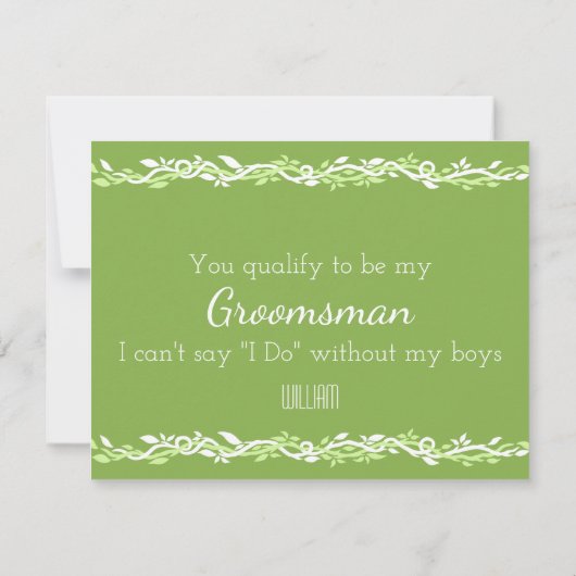 Rustieke Groene Plantengroei | Trouw Wingerd Wees  (Achterkant)