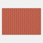 Rustieke groene rode crème Polka stippen en strepe Inpakpapier Vel (Voorkant 3)