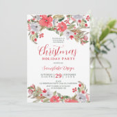 Rustieke groene rode zakelijke kerst kaart (Staand voorkant)