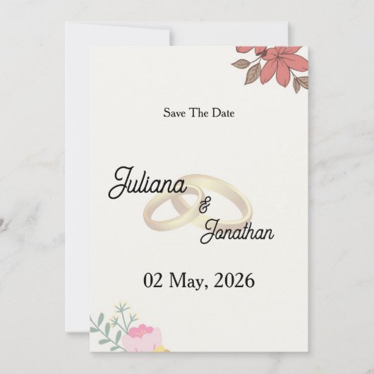 Rustieke Groene Save the Date Trouw Uitnodiging (Voorkant)