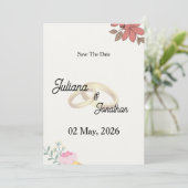 Rustieke Groene Save the Date Trouw Uitnodiging (Staand voorkant)
