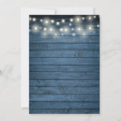 Rustieke groene slingerlichten bruidsmeisjes lunch kaart (Achterkant)