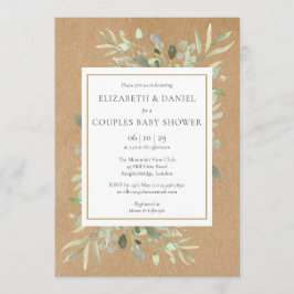 Rustieke Groene Tweedelig Geslacht Neutrale Shower Kaart