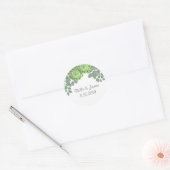 Rustieke groene vetplanten Stickers (Envelop)