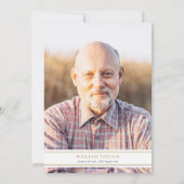 Rustieke groene viering van het leven foto rouw  kaart (Achterkant)