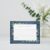 Rustieke Groene Viering Van Het Leven Herinnerings Briefkaart (Staand voorkant)