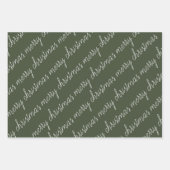 Rustieke groene vrolijke kerstboom vakantie inpakpapier vel (Voorkant 2)