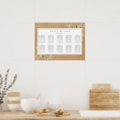 Rustieke Groene Waterverf Bruiloftstoewijzingskaar Poster (Keuken)