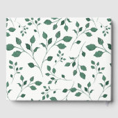 Rustieke groene Waterverf laat bruiloft gastenboek (Achterkant)