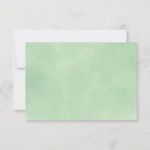 Rustieke Groene Waterverf Pine Tree Forest Wedding RSVP Kaartje (Achterkant)