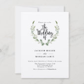 Rustieke groene wijnstok | Kraft | Waterverf bruil Kaart (Voorkant)