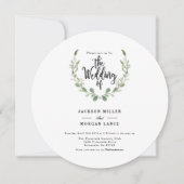 Rustieke groene wijnstok | Waterverf bruiloft uitn Kaart (Voorkant)