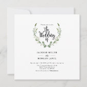 Rustieke groene wijnstok | Waterverf bruiloft uitn Kaart (Voorkant)