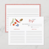 Rustieke groenten Vrijgezellenfeest Receptenkaart (Voorkant / Achterkant)