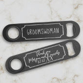 Rustieke Groomsvrouw Dank u Wedding Bar Key Speed Flessenopener