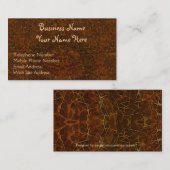 Rustieke Grunge Brown Textured-effect Visitekaartj Visitekaartje (Voorkant / Achterkant)