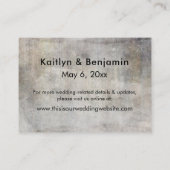 Rustieke Grunge bruiloft accommodaties Insert Kaar Informatiekaartje (Achterkant)