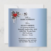 Rustieke grunge Motorcyle Biker Bruiloft Aankondiging (Achterkant)