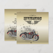 Rustieke grunge Motorfiets Biker Bruiloft Kaart (Voorkant / Achterkant)