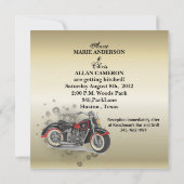 Rustieke grunge Motorfiets Biker Bruiloft Kaart (Achterkant)