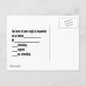 Rustieke grunge Motorfiets Biker Wedding RSVP Uitnodiging Briefkaart (Achterkant)
