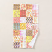 Rustieke  Grunge Patchwork Quilt Pattern Bad Handdoek (Handdoek)