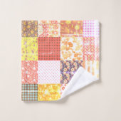Rustieke  Grunge Patchwork Quilt Pattern Bad Handdoek (Wasdoekje)