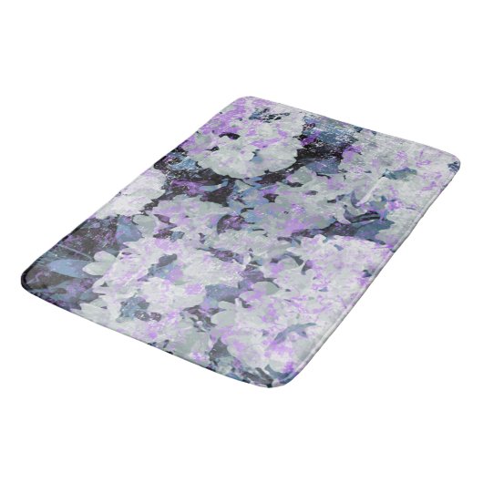 *~* Rustieke Grunge Rhododendron Bloemen Witte Blu Badmat (Gekanteld)