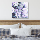 *~* Rustieke Grunge Rhododendron Bloemen Witte Blu Canvas Afdruk (Insitu (Slaapkamer))