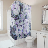 *~* Rustieke Grunge Rhododendron Bloemen Witte Blu Douchegordijn (In situ)