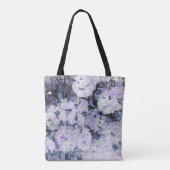 *~* Rustieke Grunge Rhododendron Bloemen Witte Blu Tote Bag (Achterkant)