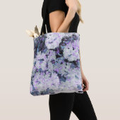 *~* Rustieke Grunge Rhododendron Bloemen Witte Blu Tote Bag (Dichtbij)