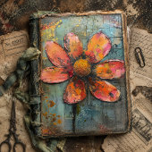Rustieke Grunge Roze Madeliefje Abstracte Bloemend Tissuepapier