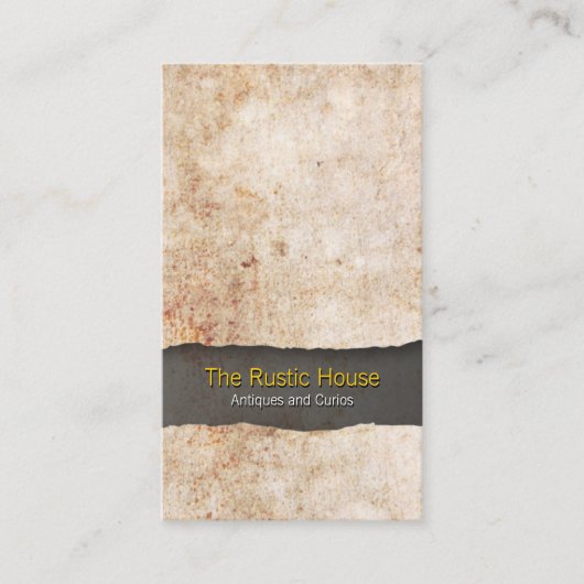 Rustieke Grunge Textuur Retail Trade Visitekaartje (Voorkant)