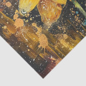 Rustieke Grunge Zonnebloem Abstracte Bloemen Decou Tissuepapier (Detail)