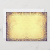 Rustieke grungy antiek huwelijksuitnodigingen kaart (Achterkant)