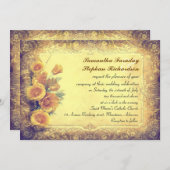 Rustieke grungy antiek huwelijksuitnodigingen kaart (Voorkant / Achterkant)