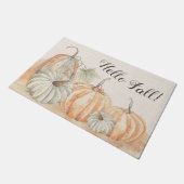 Rustieke Hallo Herfst Aquarel Pompoen Deurmat (Schuin)