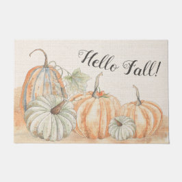Rustieke Hallo Herfst Aquarel Pompoen Deurmat
