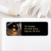 Rustieke Halloween Bonfire Halloween Retouradres Etiket (Insitu)