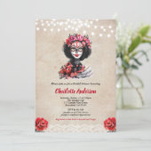 Rustieke Halloween bruids douche uitnodiging (Staand voorkant)