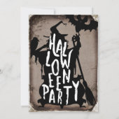 rustieke Halloween heks ketel feest Kaart (Achterkant)