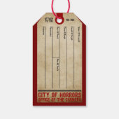 Rustieke  Halloween Skull Invitation Cadeaulabel (Achterkant)