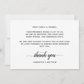 Rustieke Hand Geletterde Script Foto bruiloft Bedankkaart (Achterkant)