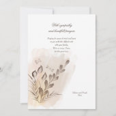 Rustieke Hand Geschilderde Bloemen Sympathie Kaart (Voorkant)