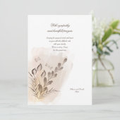 Rustieke Hand Geschilderde Bloemen Sympathie Kaart (Staand voorkant)