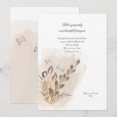 Rustieke Hand Geschilderde Bloemen Sympathie Kaart (Voorkant / Achterkant)