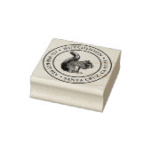 Rustieke Hand-getrokken Eekhoorn Rond Terugkeeradr Rubberstempel (Stempel)