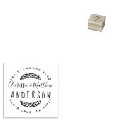 Rustieke Hand getrokken Getrouwd Paar Retouradres Rubberstempel (Gestempeld)